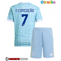 Otroške Nogometnih dresov Juventus Francisco Conceicao #7 Gostujoči 2025-26 Kratki rokavi (+ hlače)